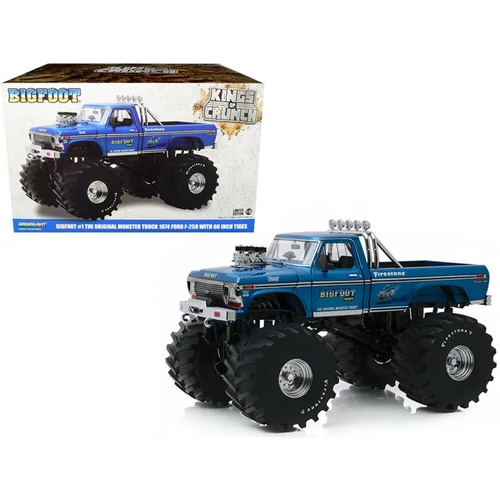 Ford F-250 Monster Truck Bigfoot#1 kings of crunch blue modell autó 1:18
