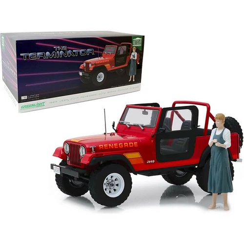 1983 Jeep CJ-7 Renegade with + Sarah Conor figure (THE TERMINATOR) modell autó 1:18