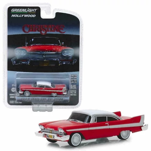 1958 PLYMOUTH FURY EVIL VERSION "CHRISTINE" modell autó 1:64