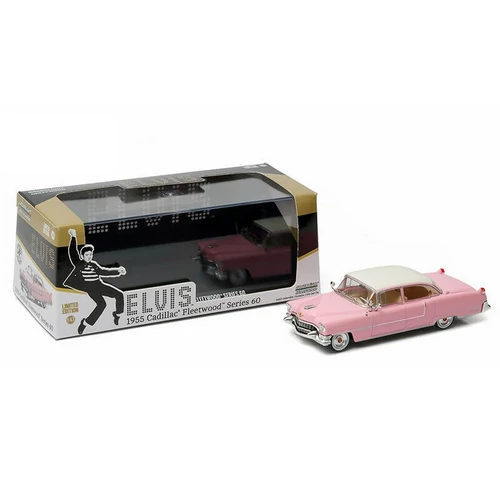 1955 Cadillac Fleetwood Series 60 ELVIS pink modell autó 1:43