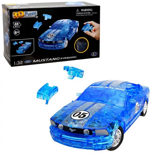 3D autós puzzle FORD MUSTANG FR 500C 1:32 clear blue
