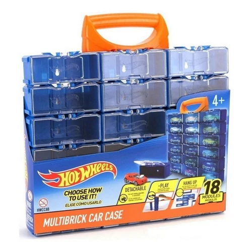 HOTWHEELS MULTIBRICK CAR CASE 18 modulos készlet