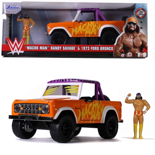 Macho Man Randy Savage & 1973 Ford Bronco szett modell autó 1:24
