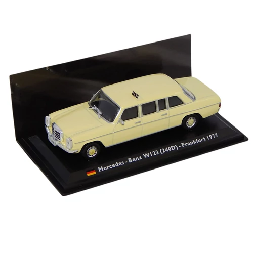TAXI Mercedes-Benz W123 (240D) Frankfurt 1977 creme modell autó 1:43