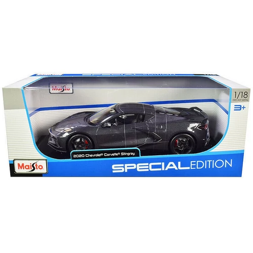 2020 Chevrolet Corvette Stingray Grey modell autó 1:18