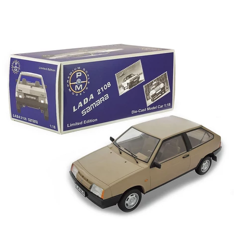 Lada 2108 Samara 1986 Coffeemilk Brown modell autó 1:18