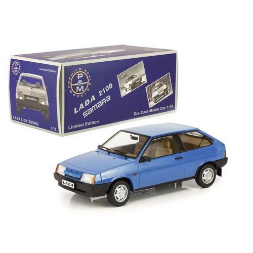 Lada 2108 Samara 1985 Valentine Blue modell autó 1:18