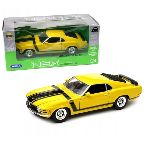 1970 Ford Mustang Boss 302 sárga modell autó 1:24