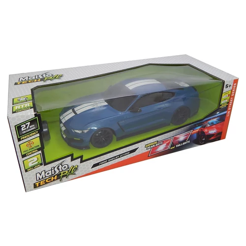 Ford Shelby GT350 kék/fehér R/C távirányítós autó 1:14