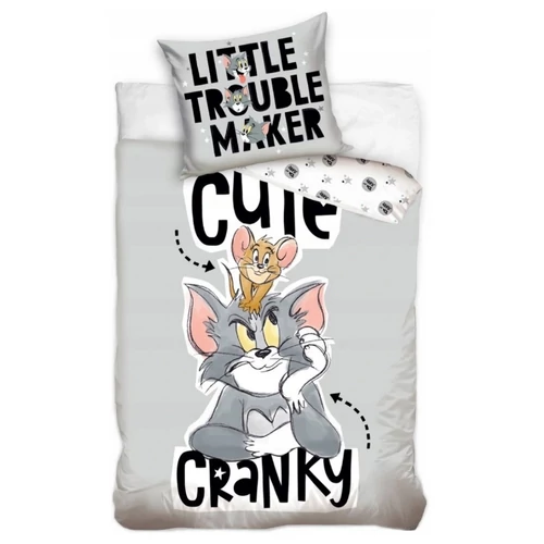 Tom and Jerry 'Cute Cranky, little trouble maker' ágyneműhuzat szett 140 x 200 + 70 x 90 cm