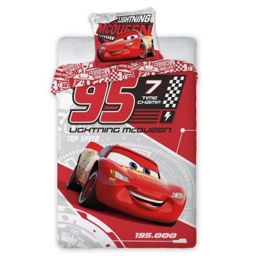 Verdák 'Lightning McQueen 95 7 Time Champ' ágyneműhuzat szett 140 x 200 + 70 x 90 cm