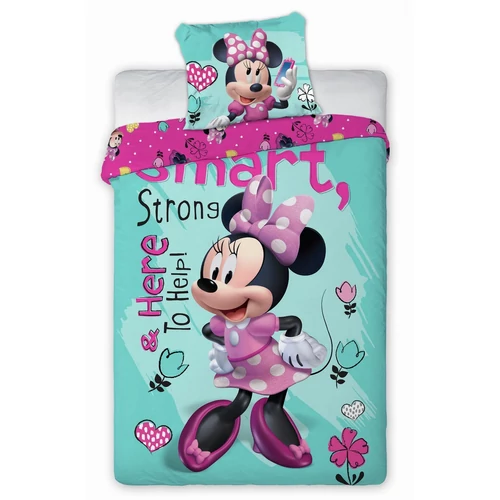 Minnie Mouse 'Smart, Strong & here to help' ágyneműhuzat szett 140 x 200 + 70 x 90 cm