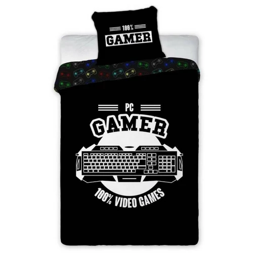Videójátékos 'PC GAMER' ágyneműhuzat szett 140 x 200 + 70 x 90 cm