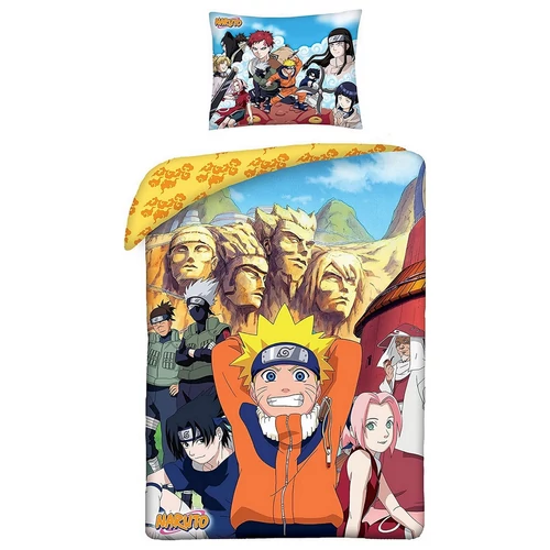 Naruto 'Sivatagi fejszobrok' ágyneműhuzat szett 140 x 200 + 70 x 90 cm