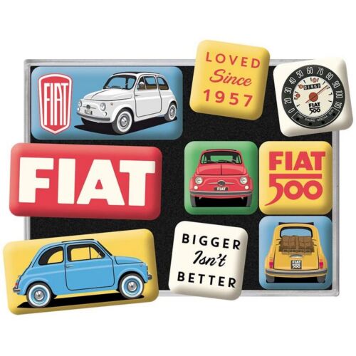Fiat 500 "Loved Since 1957" mágnes-szett  9 x 7 cm