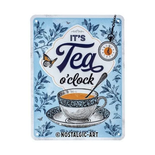 IT'S Tea o'clock dombornyomott fémplakát 15 x 20 cm "26260"
