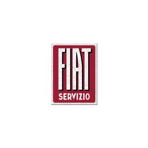 Fiat "Servizio" hűtőmágnes "Logo" 6 x 8 cm