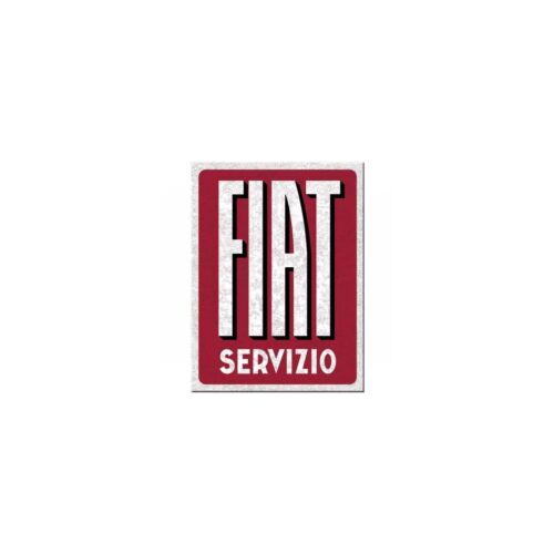 Fiat "Servizio" hűtőmágnes "Logo" 6 x 8 cm