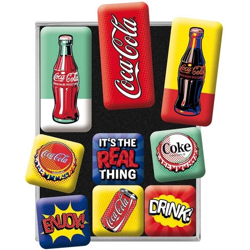 Coca Cola "Pop Art" mágnes-szett  9 x 7 cm