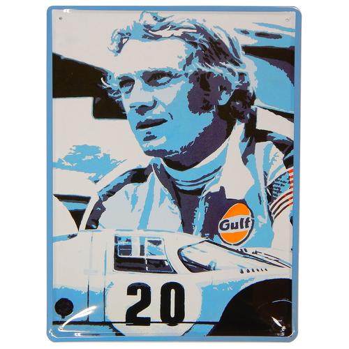 Porsche #20 Gulf  "Steve Mcqueen" fémplakát 30 x 40 cm "TACM3D03"