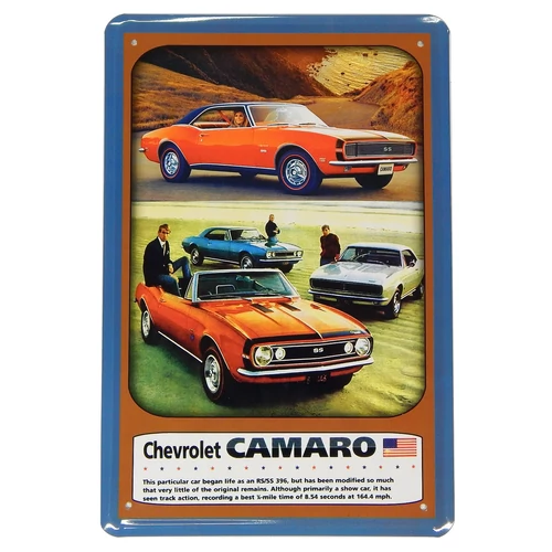 Chevrolet Camaro RS/SS dombornyomott fémplakát 20 x 30 cm "TACMK3D04"