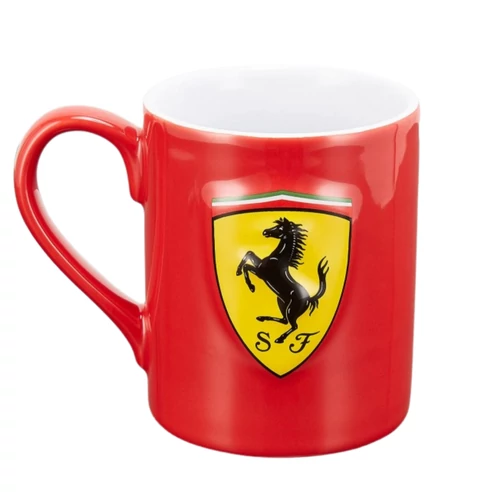 Ferrari bögre "Scudetto Shield" dombornyomott piros-fehér