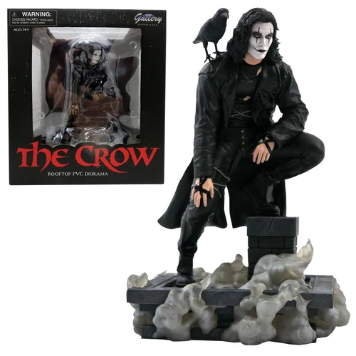 A holló figuraszobor The Crow Rooftop Gallery dioráma 25 cm