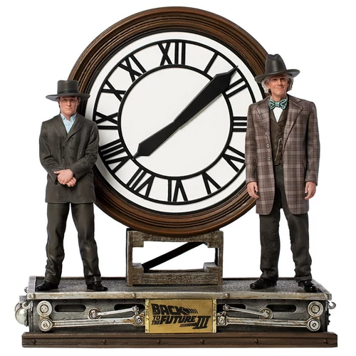 Back to the Future III Marty and Doc at the clock Deluxe Art Limited Edition dioráma 1:10