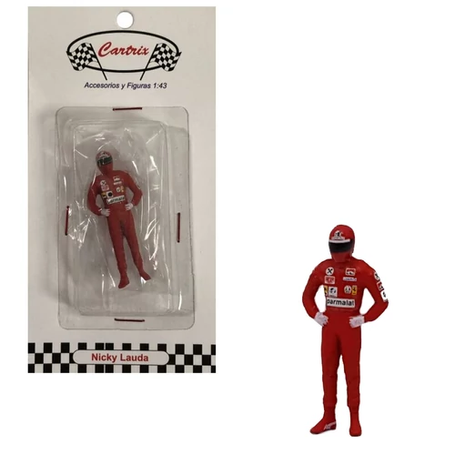 Cartrix F1 Legends Niki Lauda Ferrari figura modell 1:43
