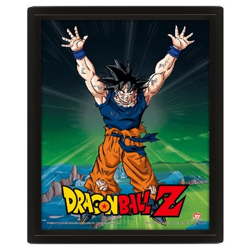 Dragon Ball Son Goku Power levels 3D lenticular poszter fakerettel