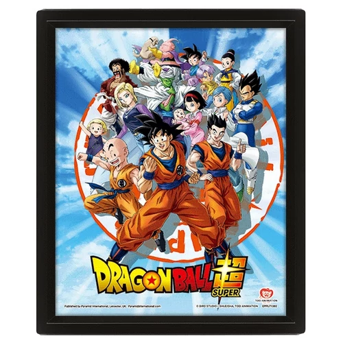 Dragon Ball Z fighters 3D lenticular poszter fakerettel