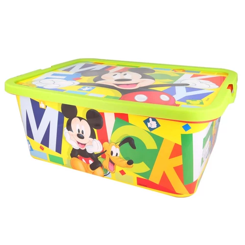 Mickey Mouse 'watercolors' fedeles játéktároló doboz 39 x 29 x 15 cm, 13 l