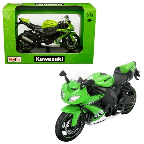 Kawasaki Ninja ZX-10R zöld/fehér/fekete modell 1:12