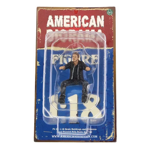 Biker-Bull Dog figura modell 1:18