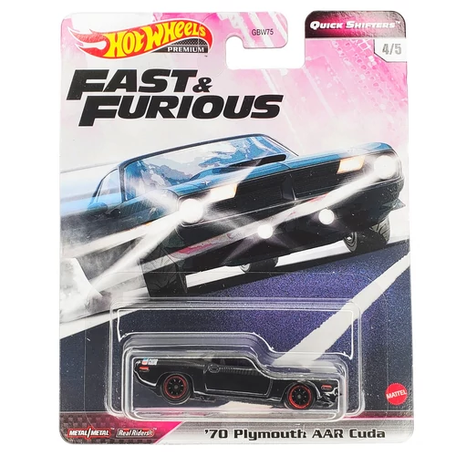 Fast&Furious Quick Shifters 1970 Plymouth AAR Cuda #4/5 Premium Hotwheels 1:64 