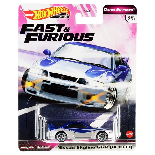 Fast&Furious Quick Shifters Nissan Skyline GT-R(Bcnr33) #2/5 Premium Hotwheels 1:64 