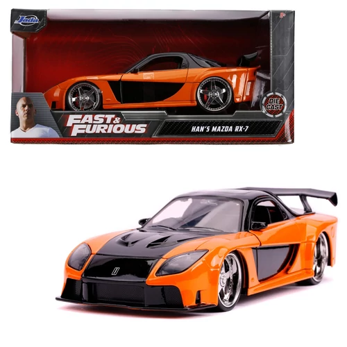 Han's Mazda RX-7 orange F&F modell autó 1:24