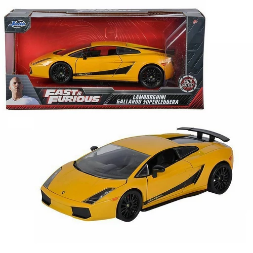 Lamborghini Gallardo Superleggera sárga F&F modell autó 1:24