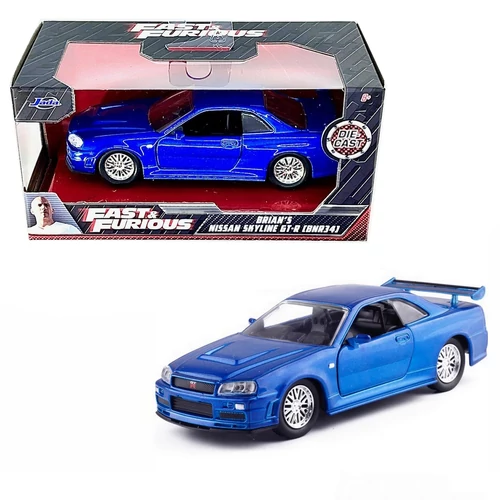 Brian'S Nissan Skyline GT-R (BNR34) kék modell autó 1:32