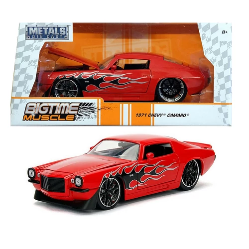 1971 Chevy Camaro piros modell autó 1:24