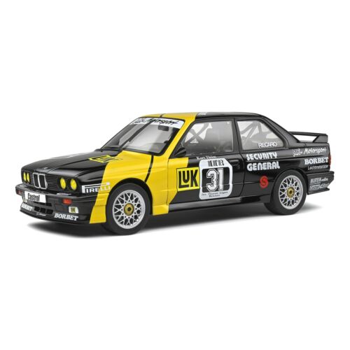 1988 BMW M3 (e30) DTM #31 K.Thilm fekete/sárga modell autó 1:18