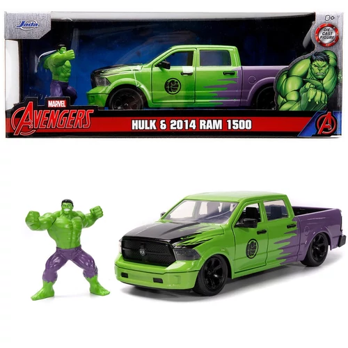 Marvel Avengers Hulk & 2014 Ram 1500 modell autó 1:24