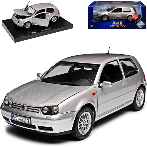 1997 Volkswagen Golf IV ezüst modell autó 1:18