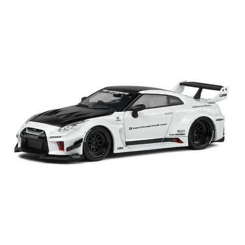 Nissan GT-R (R35) w/Liberty Walk Body Kit fehér/fekete 2020 modell autó 1:43