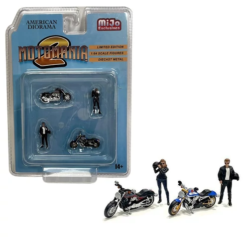 American Diorama Moto Mania "2" figura szett modell 1:64
