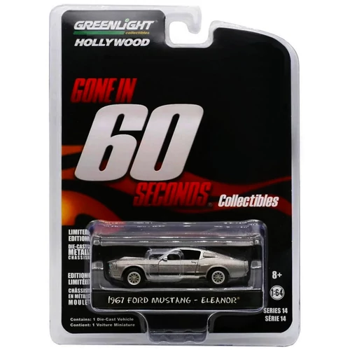 1967 Ford Mustang Eleanor "Tolvajtempó" szürke modell autó 1:64