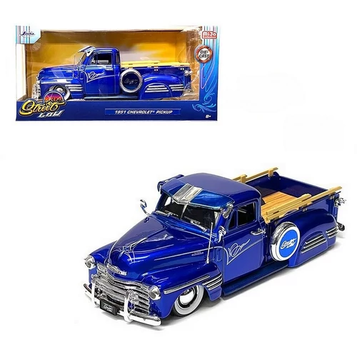 1951 Chevrolet Pickup "Street Low" kék modell autó 1:24