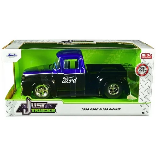 Just Trucks 1956 Ford F-100 Pickup fekete/kék modell autó 1:24