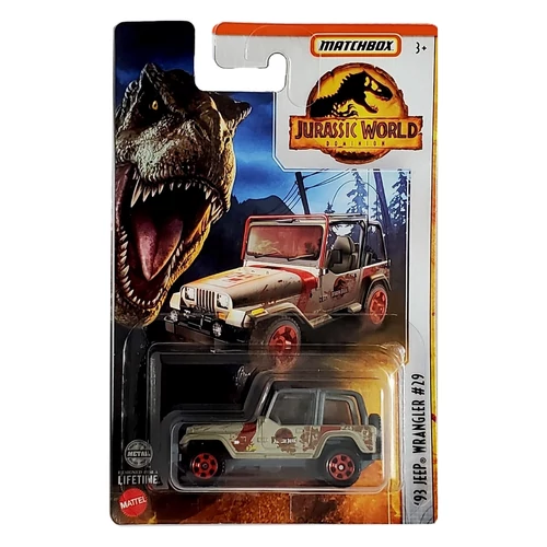 Jurassic World 1993 Jeep Wrangler #29 Matchbox 1:64 
