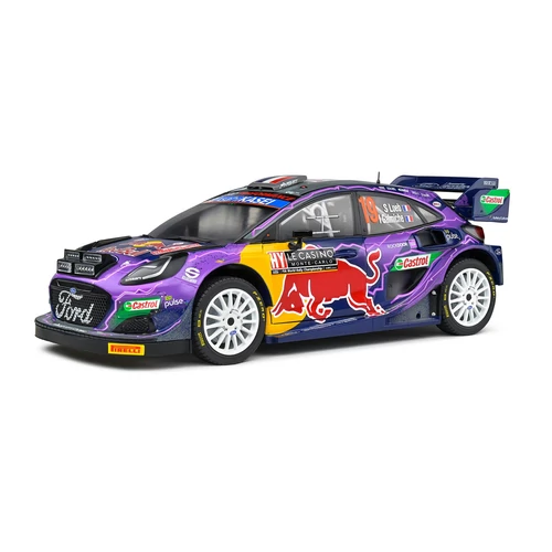 Ford Puma Rally 1 Hybrid Rallye Monte-Carlo 2022 #19 S.Loeb/I.Galmiche lila modell autó 1:18